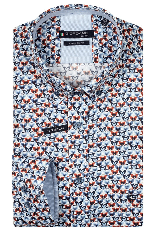 427022 - Ivy, LS Button Down Butterflies Print