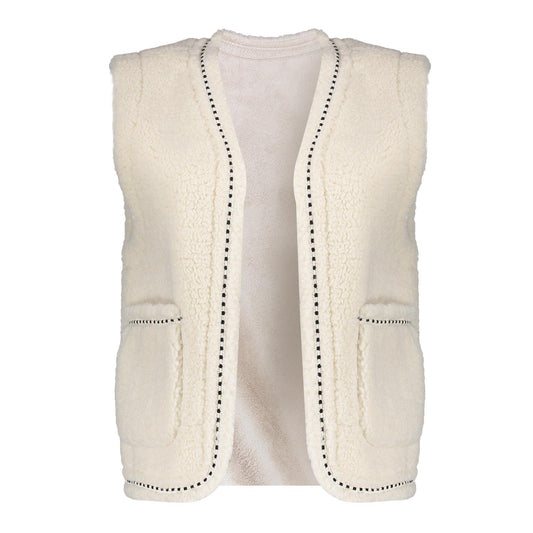 45553-19 - Teddy gillet met contrast stiksel