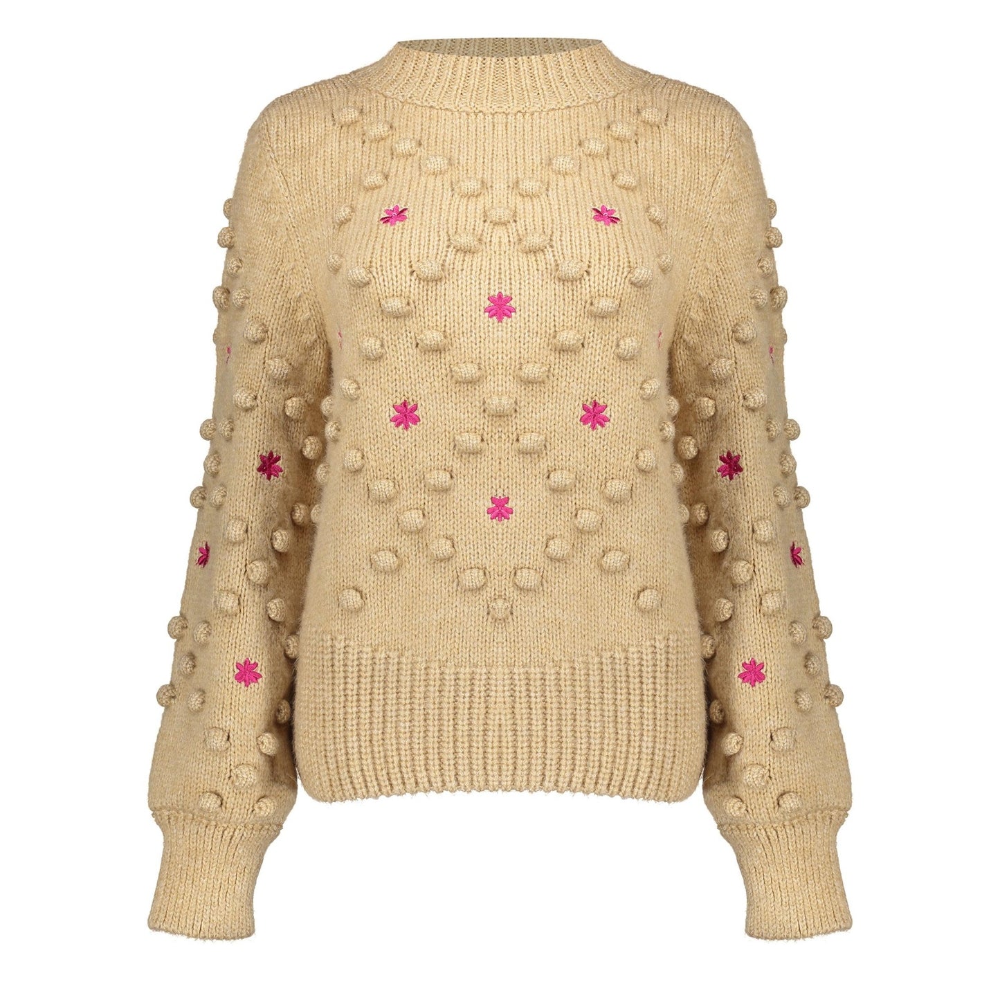 44550-23 - Pullover met dots en embroderie