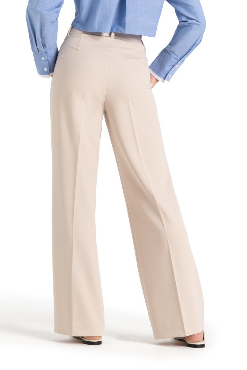 6052 0246-02 L32 - Amelie crepe stretch wideleg pantalon