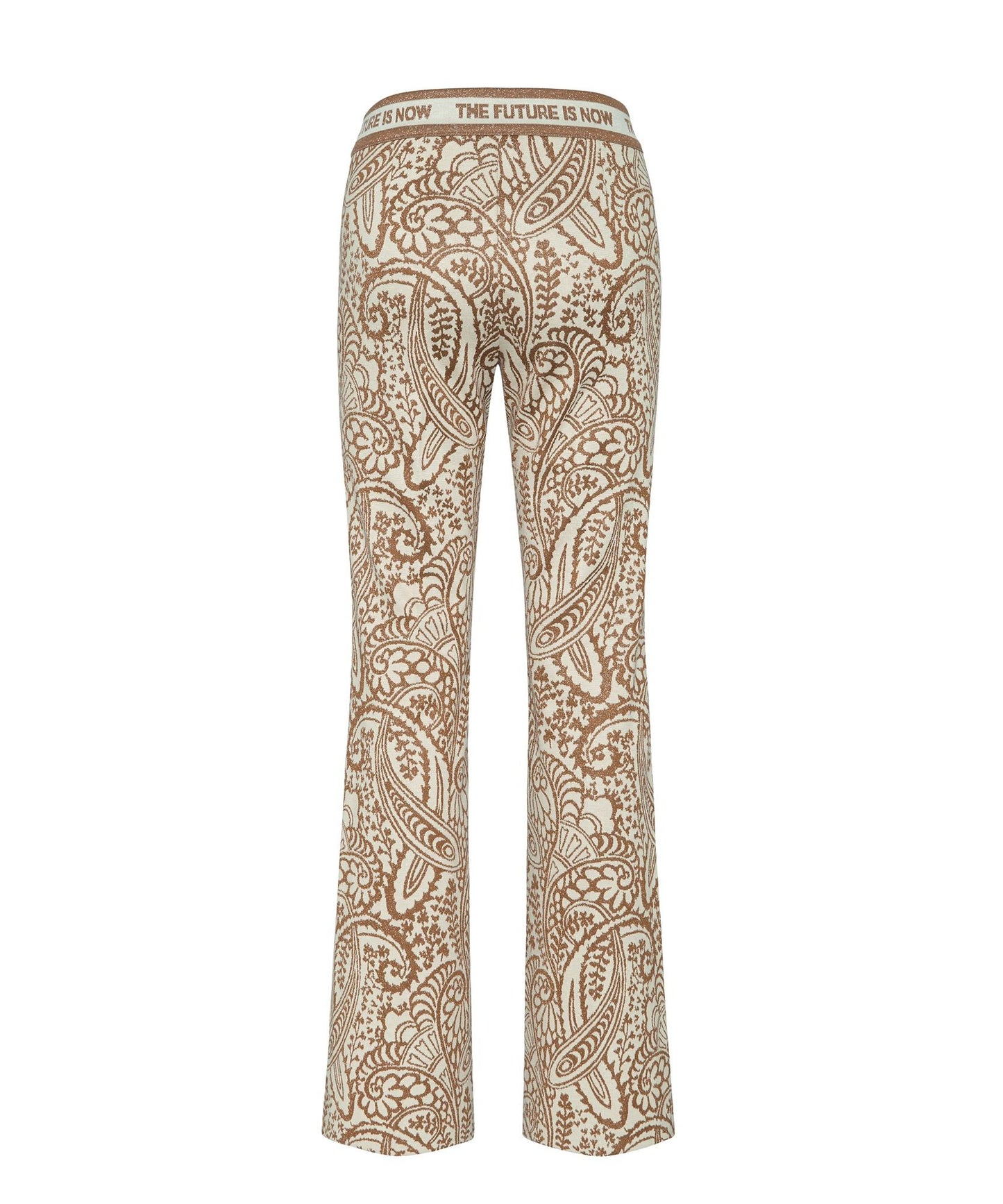 6667 0378-14 L34 - Francis jersey flared lurex paisley pant