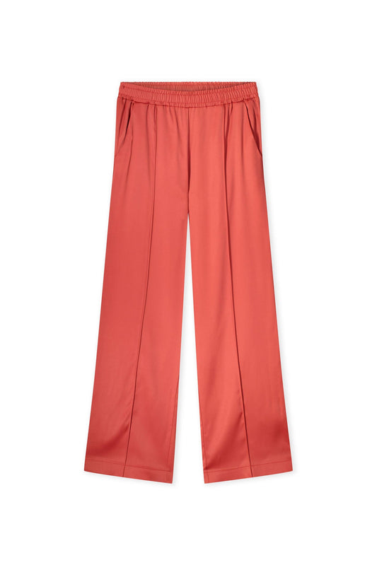 Dora-w24 - Glanzende wideleg pantalon