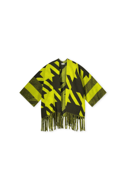 pdp poncho-w24 - Pied de poule jacquard ponchovest