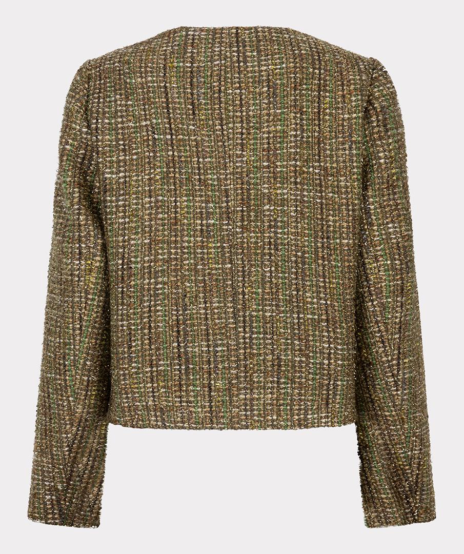 F24.10534 - Blazer tweed met ronde hals