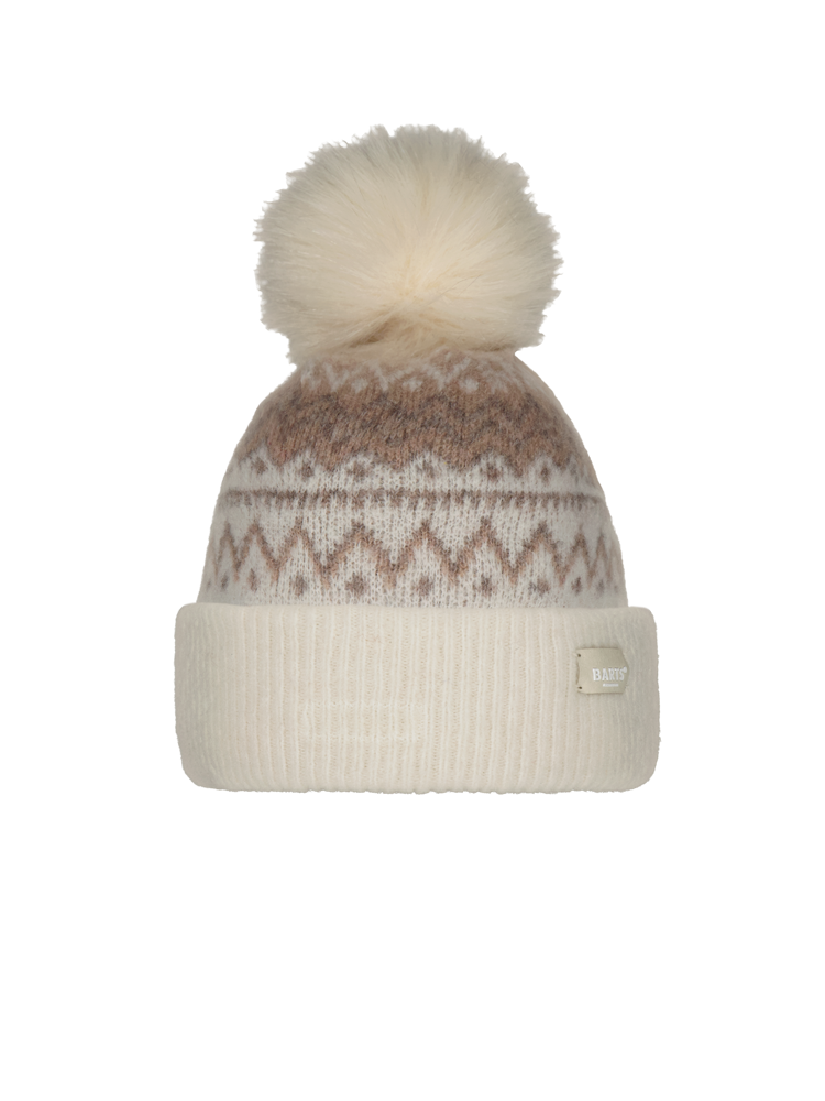 3703 - Woodstar - beanie met dessin en pom