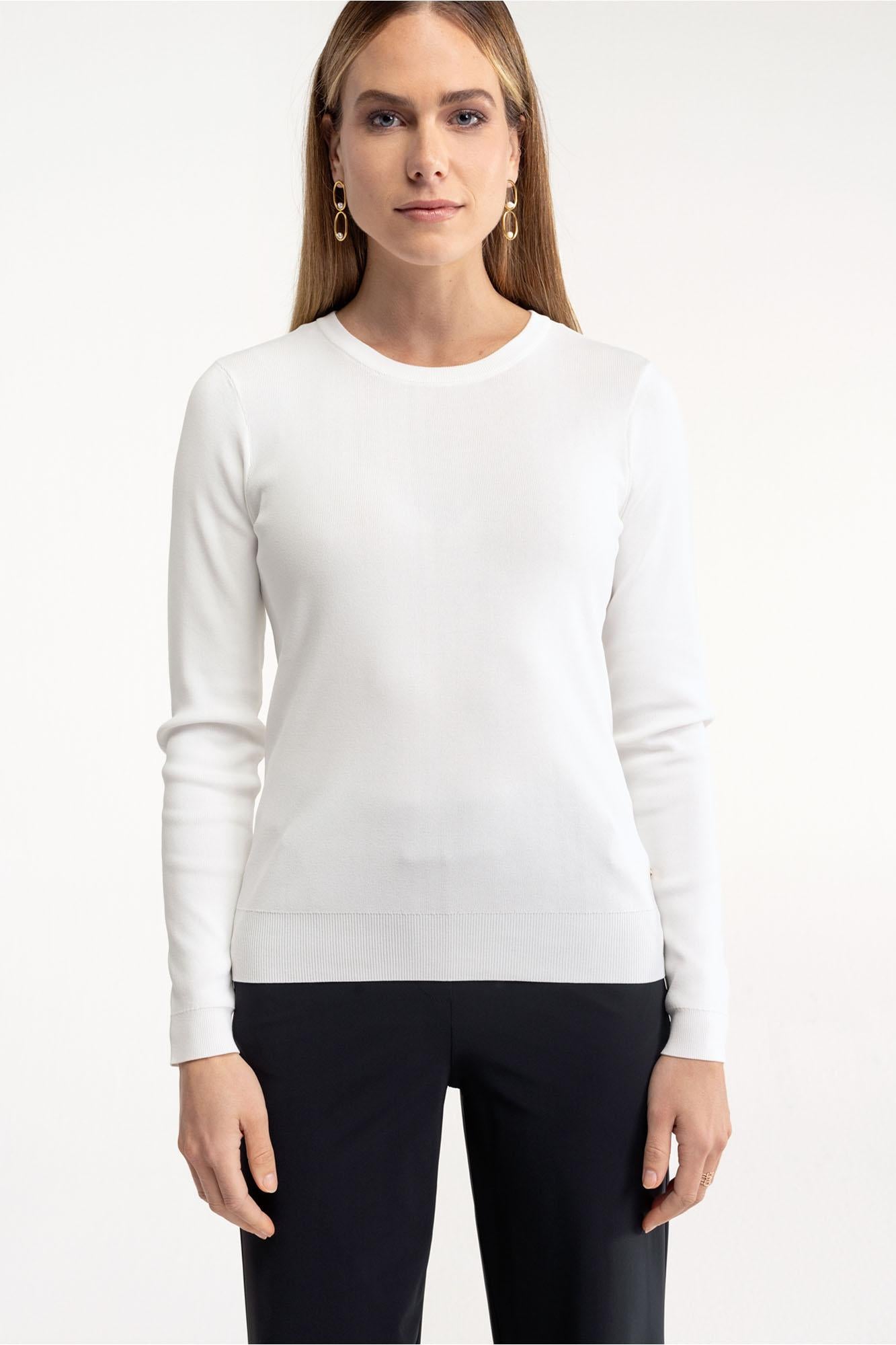 91520 - Lana pullover ronde hals van harde viscose