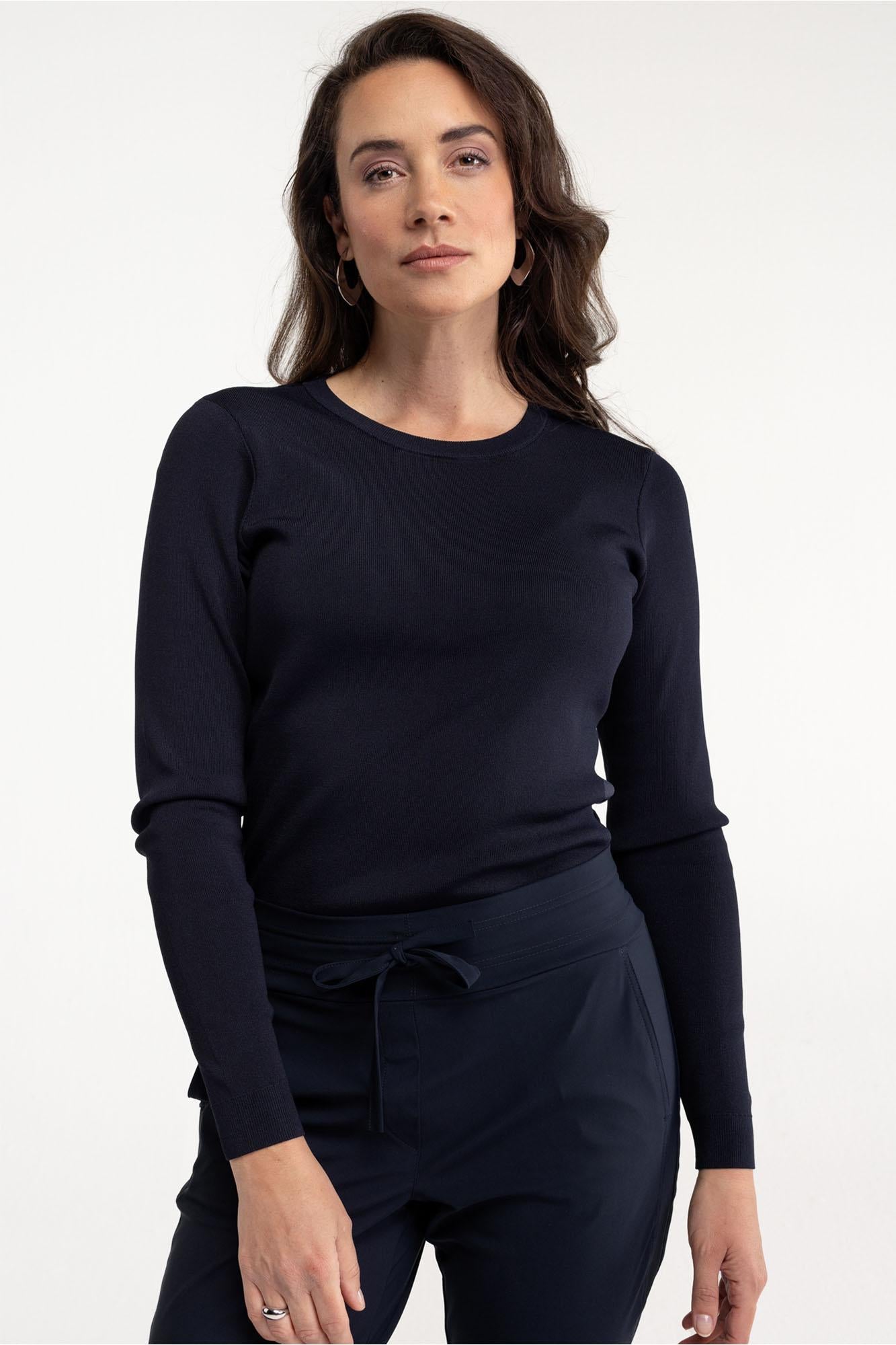 91520 - Lana pullover ronde hals van harde viscose