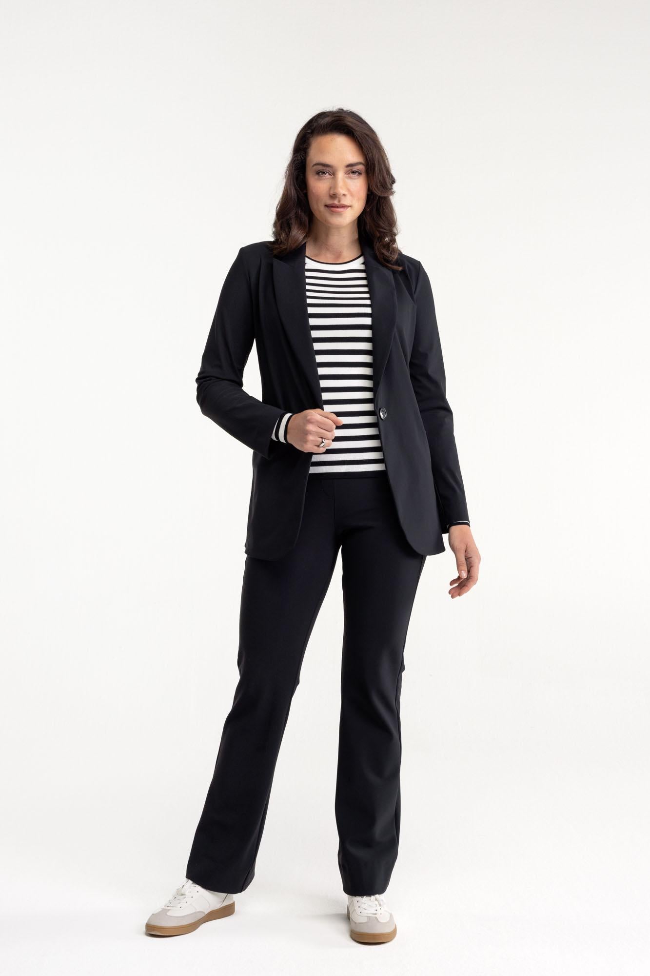 94800 - Flair bonded trousers met riemlusjes