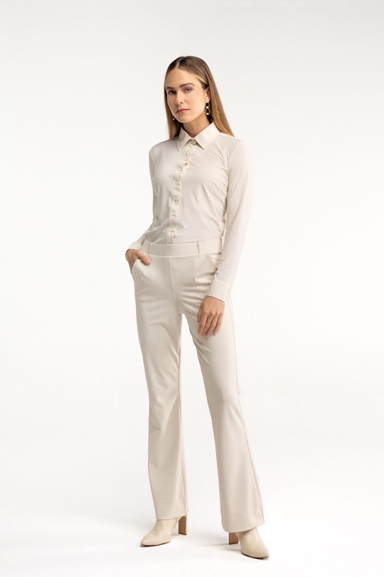 94800 - Flair bonded trousers met riemlusjes