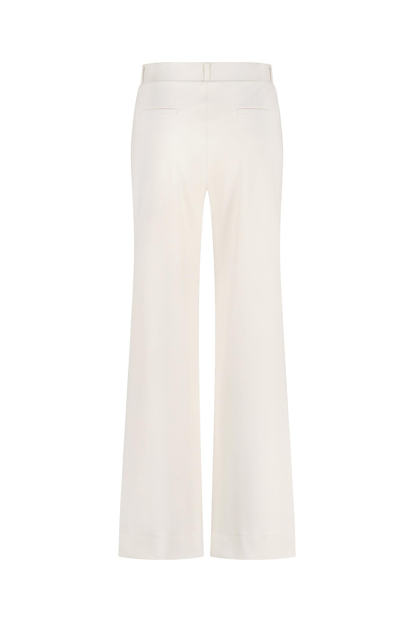 94801 - Lexie bonded trousers super wide leg met riemlusje