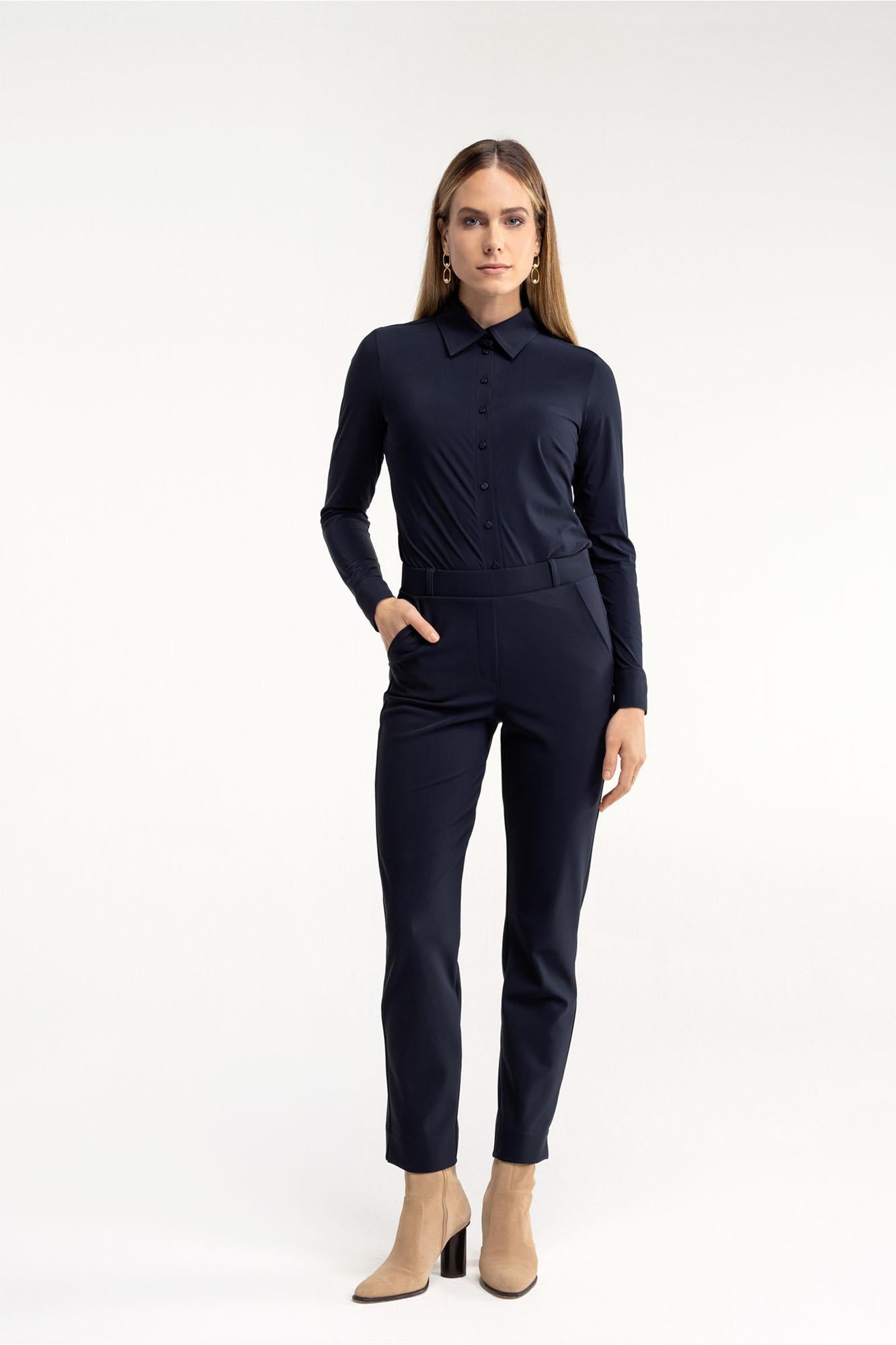 94789 - Anne bonded trousers - rechte enkelvrije pant