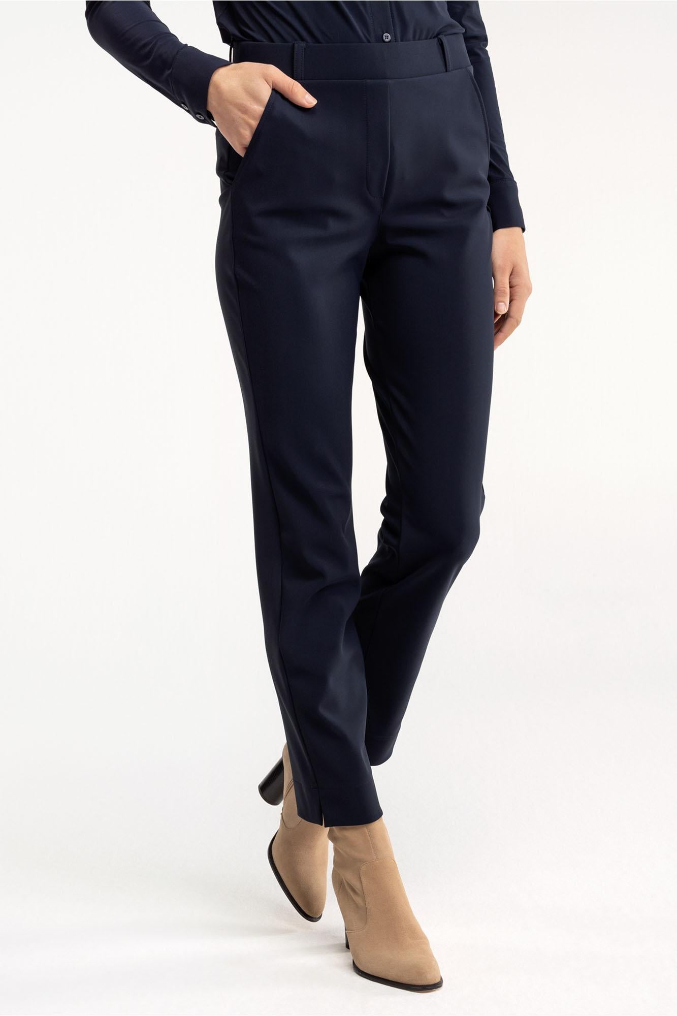 94819 - Anne rechte bonded trousers met steekzak