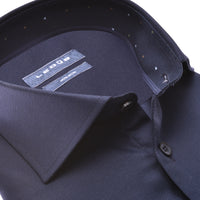 0141360 - Modern Fit - uni shirt met contrast in een fijne t