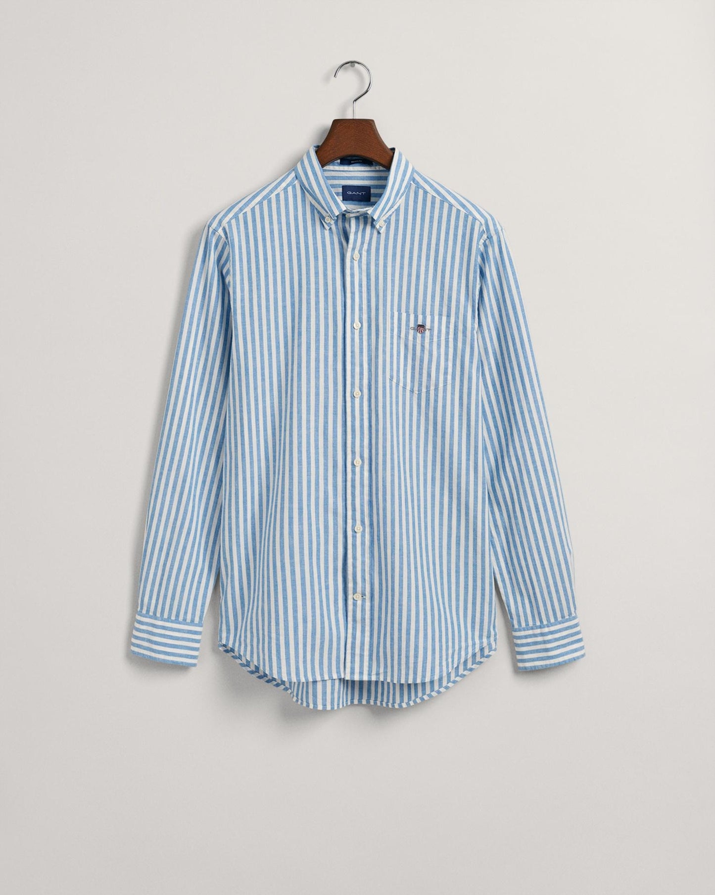 3230057 - REG COTTON LINEN STRIPE SHIRT - katoen linnen shir